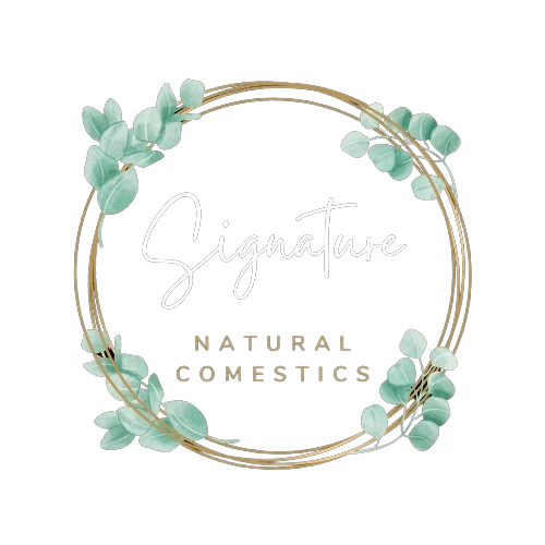 artistic logo of signature natural cosmetics
